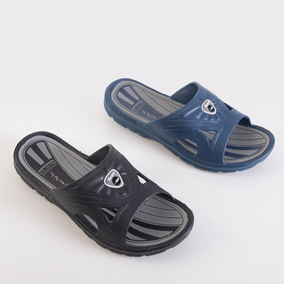 Pantoufles en caoutchouc Stiford pour hommes noires - Chaussures