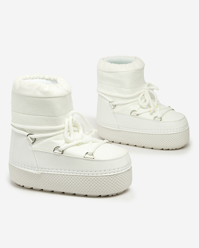 Royalfashion Bottes de neige à lacets pour femme Yevnoie