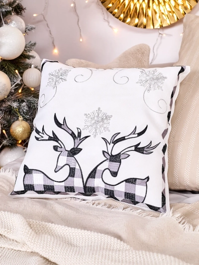 oyalfashion Housse de coussin décorative de Noël