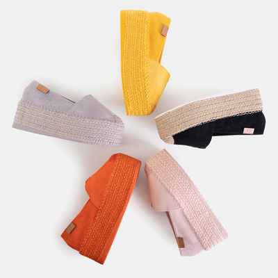 Espadrilles jaunes pour femmes sur une plateforme haute Kentuki - Footwear