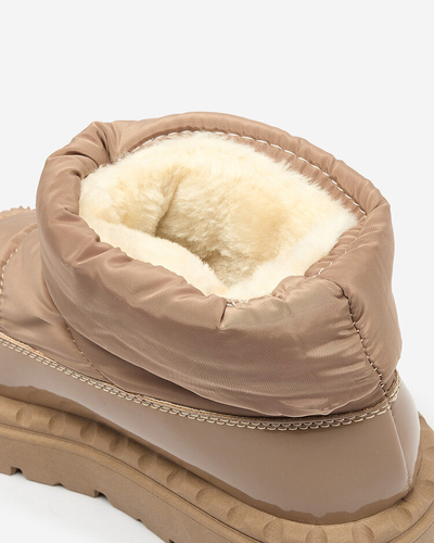 Royalfashion Bottes de neige à enfiler pour femme de couleur marron Ireda
