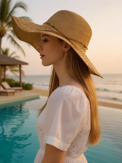 Royalfashion Chapeau de paille femme Aveline