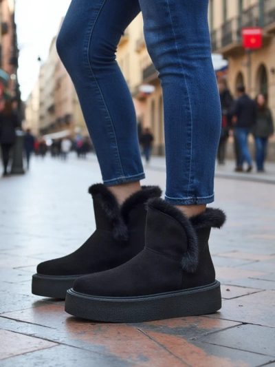Royalfashion Chaussures de style Snowboot pour femmes Cozio