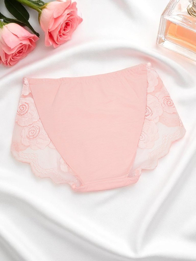 Royalfashion Culottes bikini en coton pour femme avec dentelle Dentelle Confort