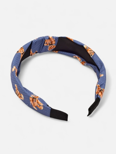 Royalfashion Serre-tête tressé à pois et oursons