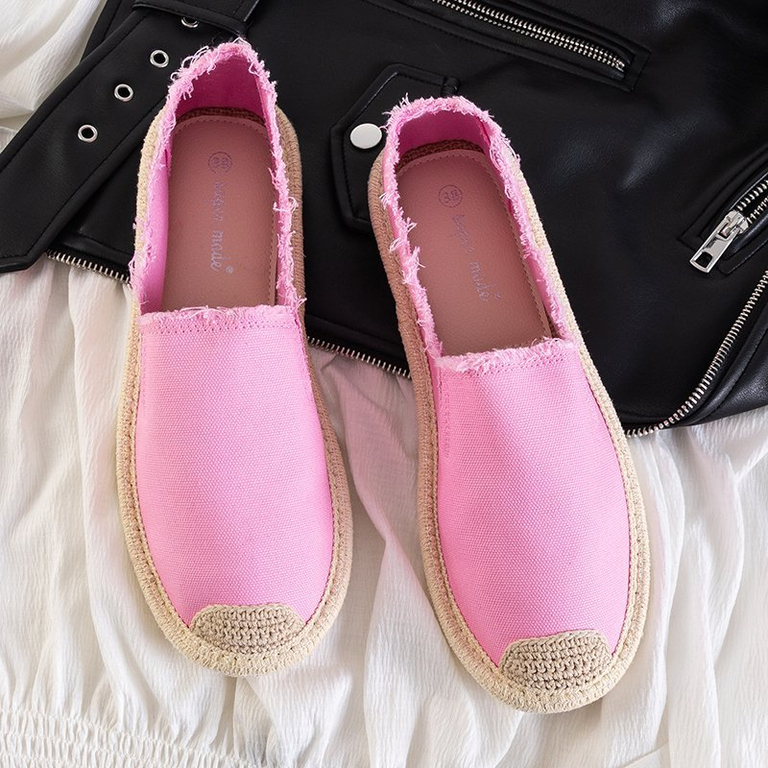 OUTLET Espadrilles tissées roses Rafiel pour femme - Chaussures