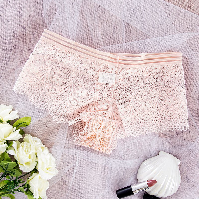 Caleçon femme en dentelle rose - Sous-vêtements
