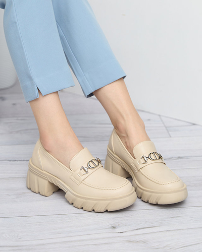 Chaussures pour femmes beiges sur une semelle Terima massive - Footwear