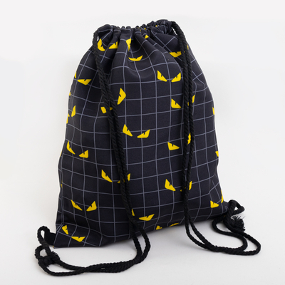 Sac à dos noir avec imprimé - Accessoires