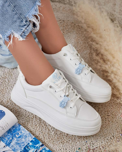 Baskets à plateforme blanches avec porte-clés Street Spirit