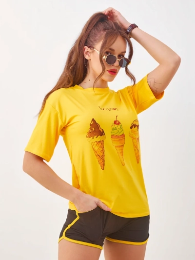 Ensemble de sport Royalfashion pour femmes avec t-shirt et shorts Ice Cream