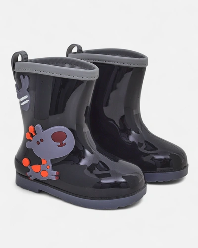 Bottes de pluie Royalfashion pour enfants avec des patchs Funny Time