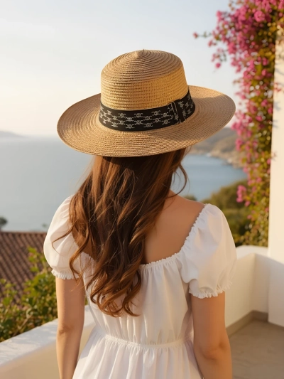 Royalfashion Chapeau de paille pour femme Silky Shade