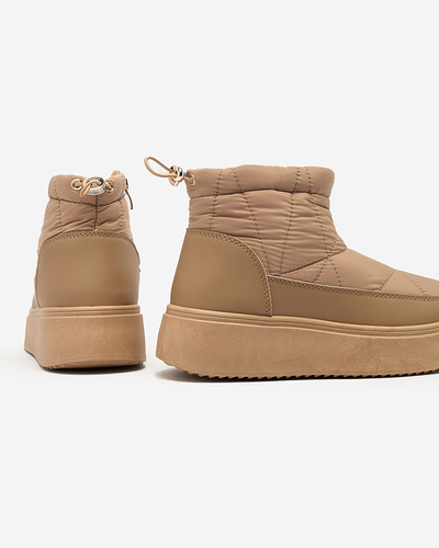 Royalfashion Bottes de neige à enfiler pour femme de couleur marron Armeda