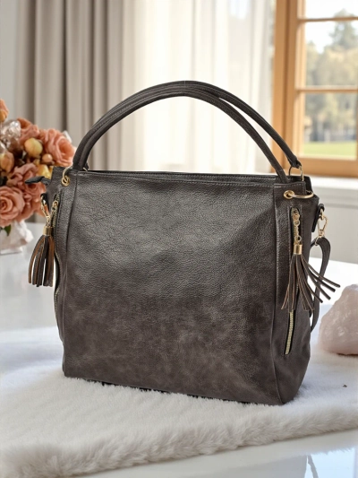 Sac à main en cuir pour femmes Artemida Vera – élégance et fonctionnalité grises