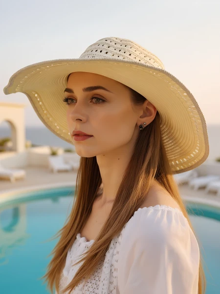 Royalfashion Chapeau de paille Solvella pour femme