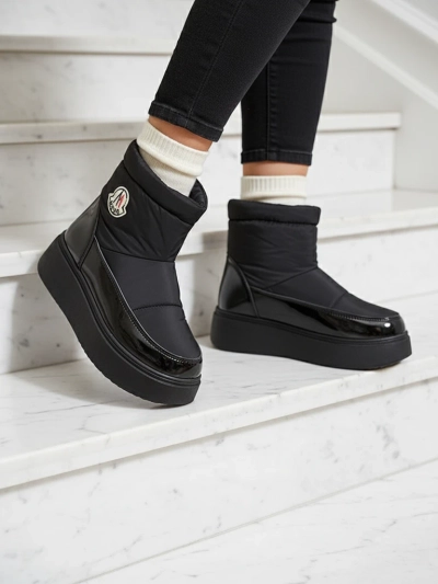 Royalfashion Bottes de neige à enfiler pour femme en noir Ademra