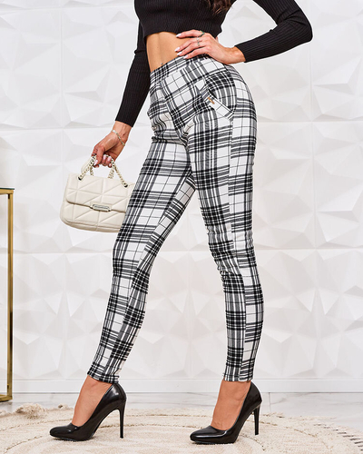 Royalfashion Teggings femme à carreaux réchauffés