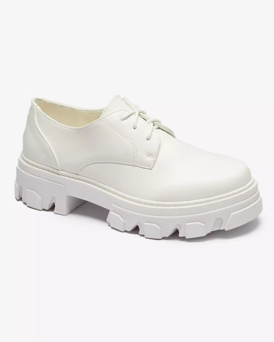 Demi-bottes blanches pour femme Delgor- Footwear