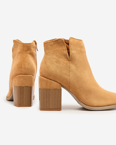 Royalfashion Camel Bottes à talon aiguille Teascir pour femme