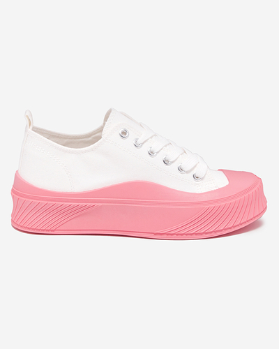OUTLET Baskets femme blanches et roses Nerikas - Footwear