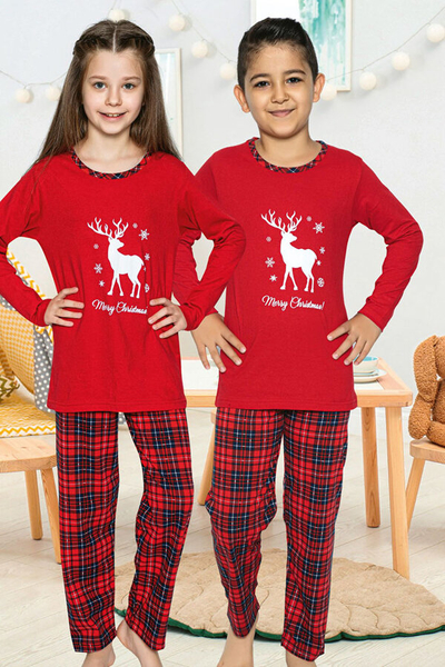 Pyjama de Noël rouge enfant - Vêtements