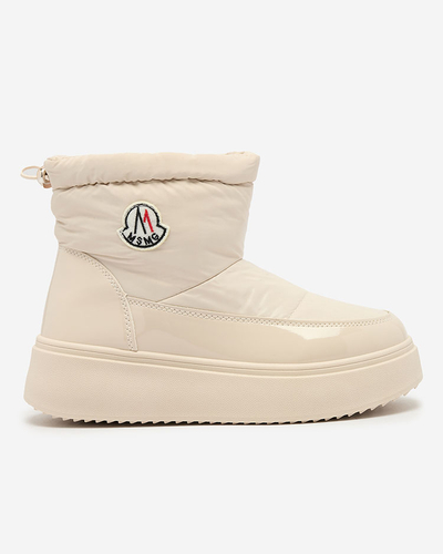 Royalfashion Bottes de neige à enfiler pour femme en couleur crème Ademra