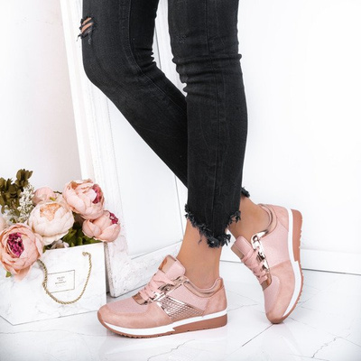 Róźowe metaliczne buty sportowe Emerald- Obuwie