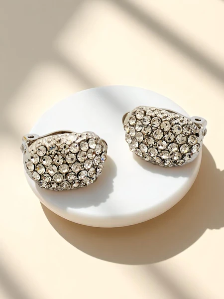 Royalfashion Boucles d'oreilles à clip pour femme avec zirconium cubique