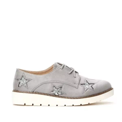 OUTLET Creepers grises à étoiles Stylenna - Chaussures