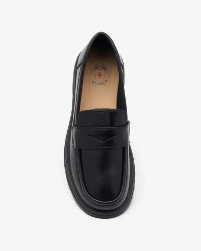 OUTLET Mocassins en cuir écologique noir pour femmes Raffivo - Footwear
