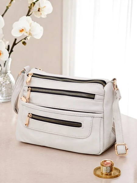 Royalfashion Petit sac à main carré en cuir écologique Niva Time