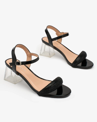 Royalfashion Femmes Noir Halenssa Post Sandals