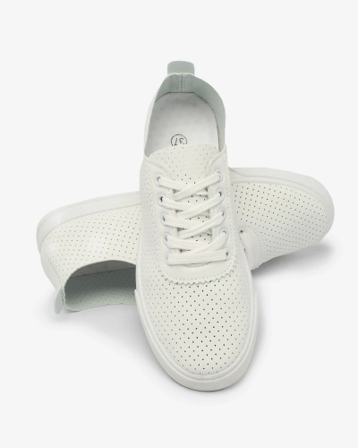 OUTLET Royalfashion Tennis ajourées blanches pour femme Salomp