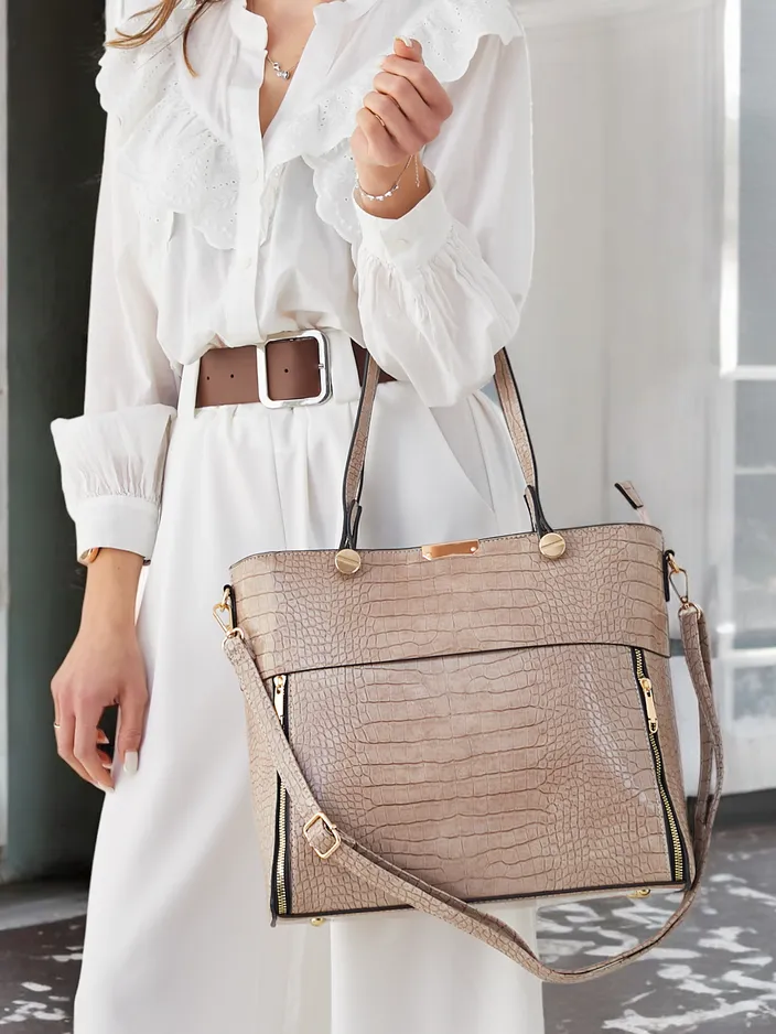 Royalfashion Sac à main laqué avec embossage