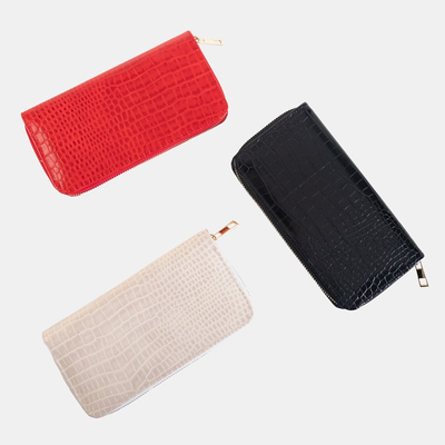 Portefeuille femme beige avec gaufrage - Accessoires