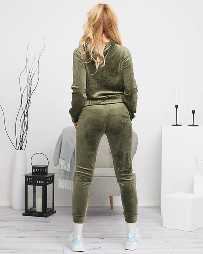 Ensemble de survêtement pour femme vert avec paillettes - Vêtements