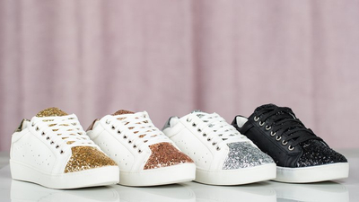 Baskets blanches avec finition scintillante Vieira - Footwear