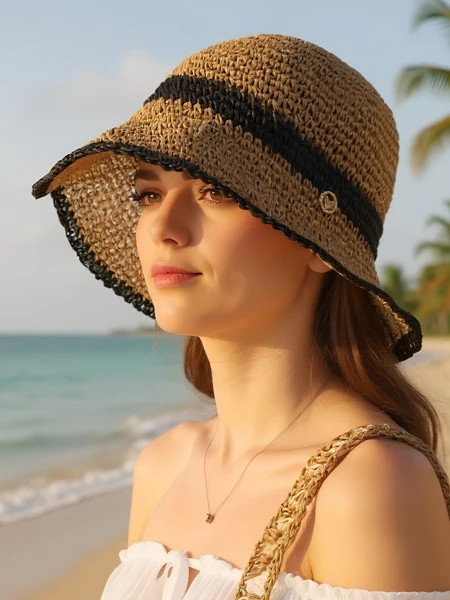 Royalfashion Chapeau de paille femme Sun Bloom