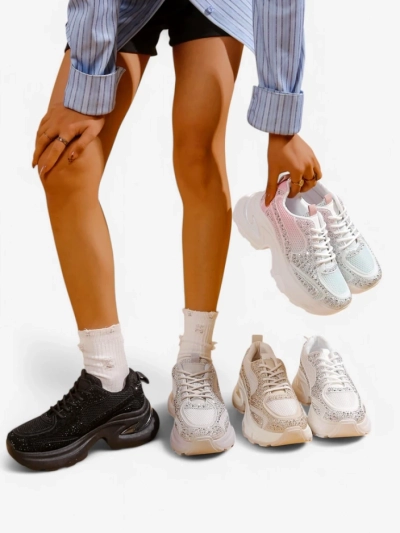Baskets de sport pour femmes Royalfashion avec des strass Bloss