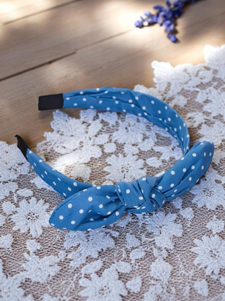 Bandeau Royalfashion avec nœud à pois Lilka