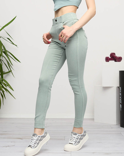 Tregging vert femme - Vêtements