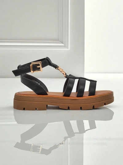 Royalfashion Sandales pour femmes Golden Livia