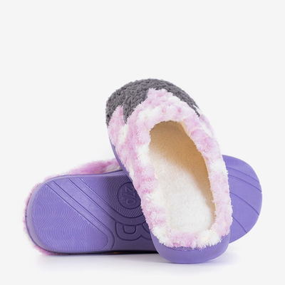 Chaussons violets pour femmes avec le lapin de Krystian - Footwear