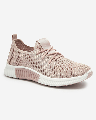 Rose chaussures de sport en tissu pour femmes Vobbu- Footwear