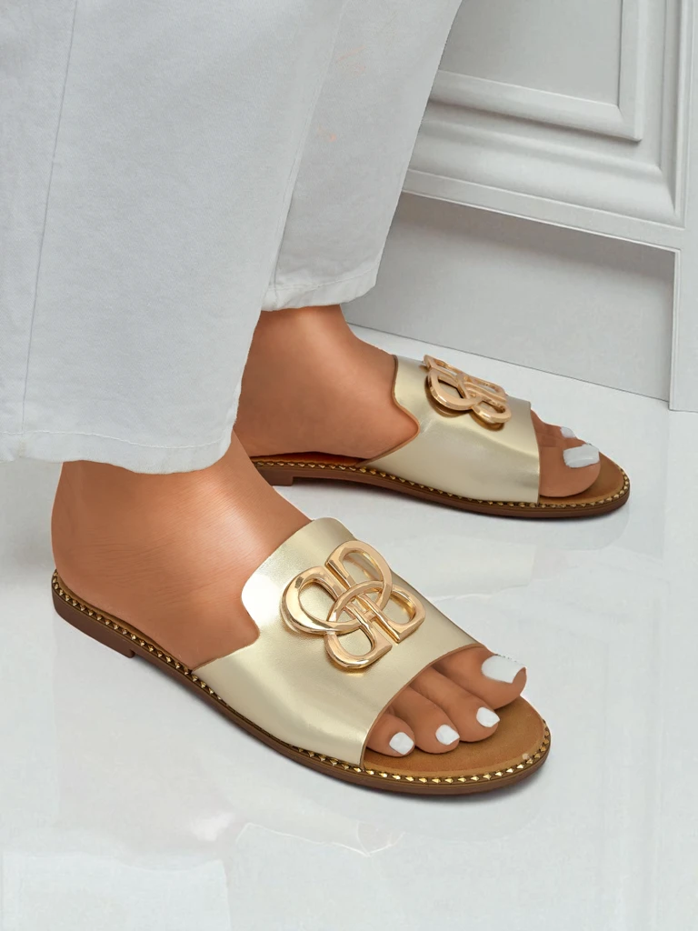 Royalfashion Sandales plates pour femmes Heraklia