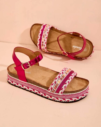 Royalfashion Sandales en mussir brodé pour femme