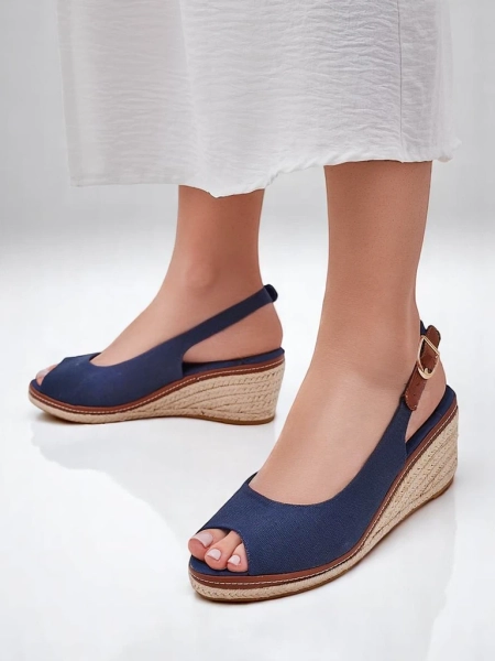 Sandales compensées pour femmes Royalfashion avec bout ouvert Tafenis