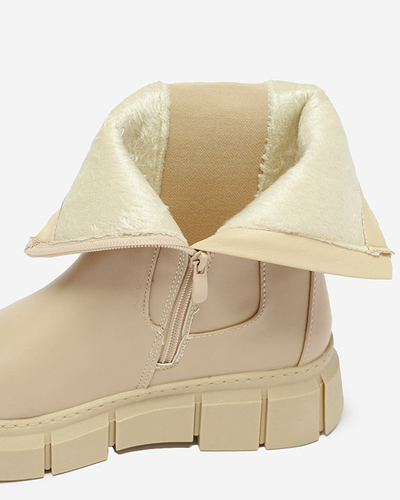 Bottines à plateforme pour femme en beige Couell - Footwear