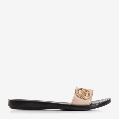 Chaussons femme Corse beige et rose - Footwear